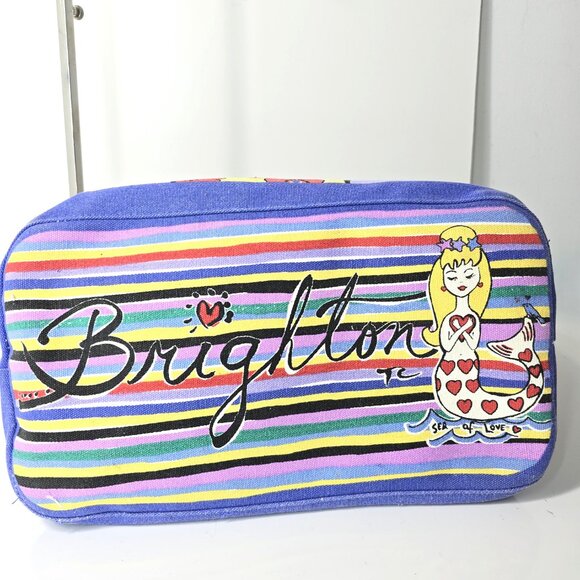 Brighton "YOU WARM MY HEART" Large Canvas Tote Bag Tom Clancy Bees - Picture 11 of 15